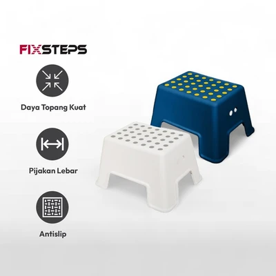 Gambar Fixsteps Bangku Pijak 33x25 cm - Putih