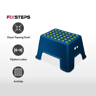 Gambar Fixsteps Bangku Pijak 33x25 cm - Biru