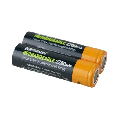 Gambar Krisbow Set 2 Pcs Baterai Rechargeable 2200 Mah 18650