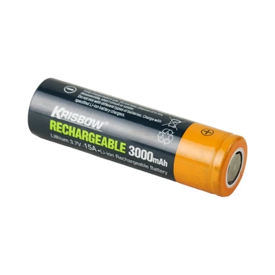 Gambar Krisbow Baterai Rechargeable 3000 mAh 15A 18650