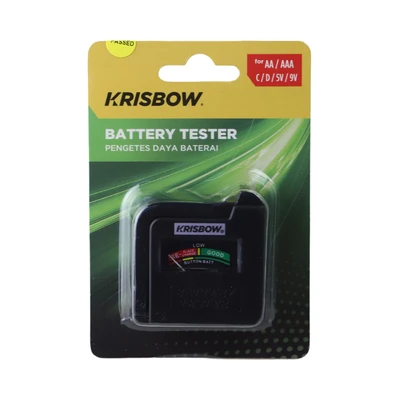 Gambar Krisbow Baterai Tester 1.5v Aa/aaa/c//d/9v