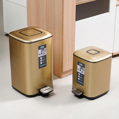 Gambar Eko Neo Regent Tempat Sampah Pedal Steel 6 Liter - Gold