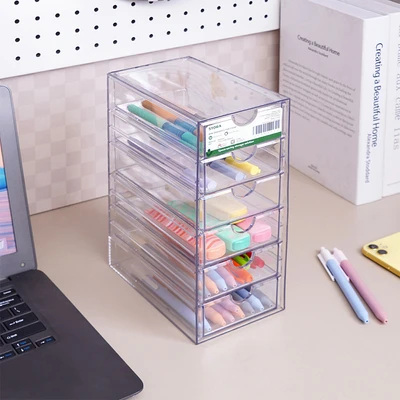 Gambar Stora Laci Penyimpanan Mini 6 Tingkat Clear