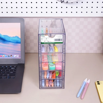 Gambar Stora Laci Penyimpanan Mini 6 Tingkat Clear
