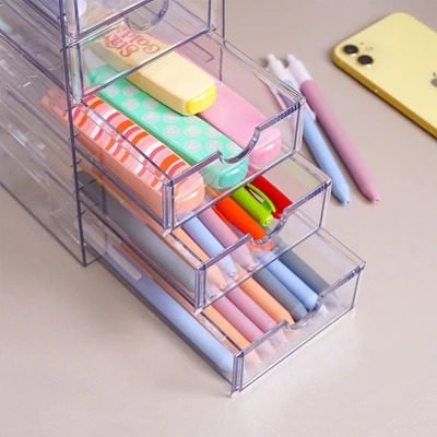 Gambar Stora Laci Penyimpanan Mini 6 Tingkat Clear