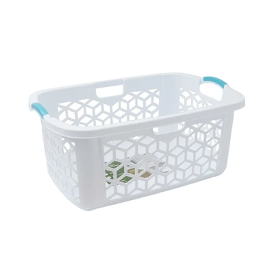 Gambar Stora Keranjang Laundry Geometric 72 Liter - Putih