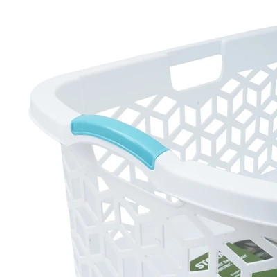 Gambar Stora Keranjang Laundry Geometric 72 Liter - Putih