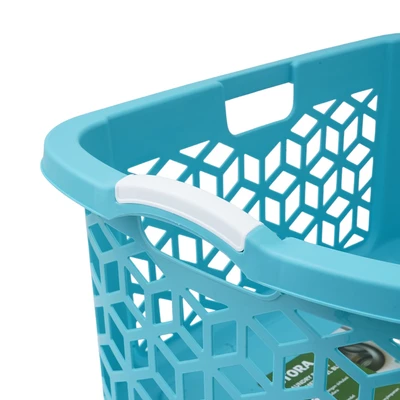 Gambar Stora Keranjang Laundry Geometric 72 Liter - Biru