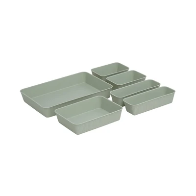 Gambar Stora Kotak Penyimpanan Set 6 pcs - Abu-Abu