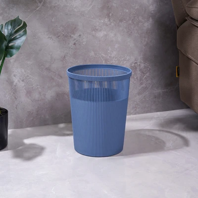 Gambar Stora Tempat Sampah Plastik Hollow Stripe 12 Liter - Biru
