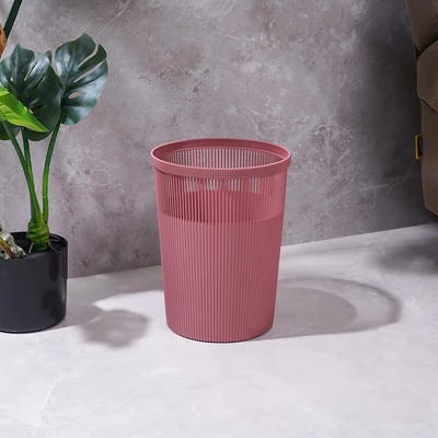 Gambar Stora Tempat Sampah Plastik Hollow Stripe 12 Liter - Pink