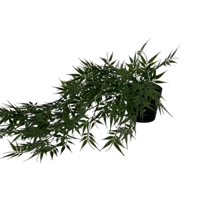 Gambar Arthome Tanaman Artifisial Garland Bamboo Leaves Dengan Pot 9x9x77 cm - Hijau