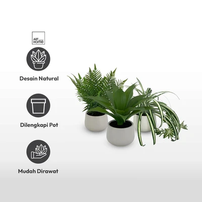 Gambar Arthome Tanaman Artifisial Fern Dengan Pot 36 cm - Hijau