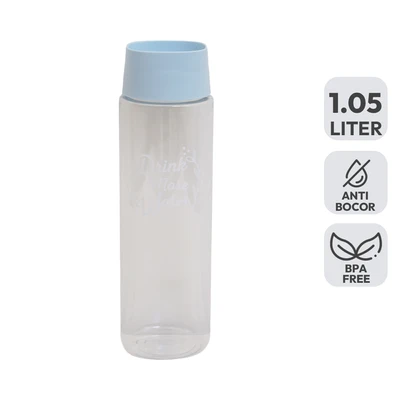 Gambar Selma Pearl Botol Minum Plastik 1.05 Liter - Biru