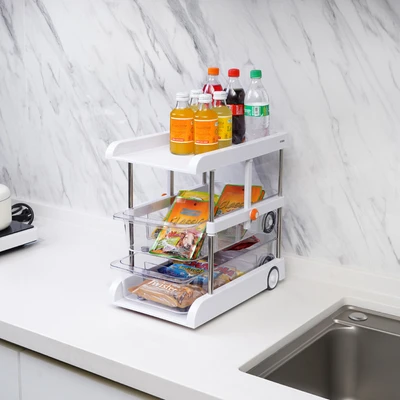 Gambar Stora Rak Dapur 2 Tingkat Stretchable