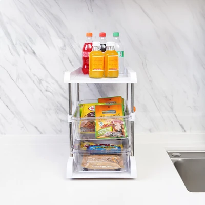 Gambar Stora Rak Dapur 2 Tingkat Stretchable
