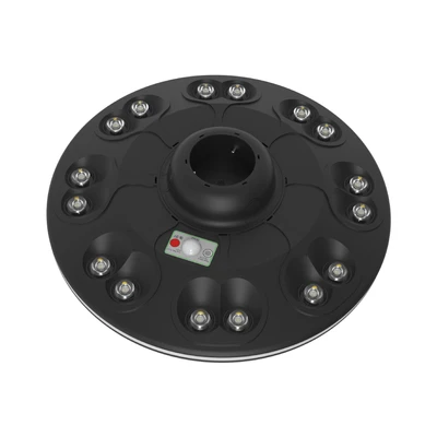 Gambar Krisbow Lampu Taman Ring Solar 15 Watt 1000 Lumen Natural White - Hitam