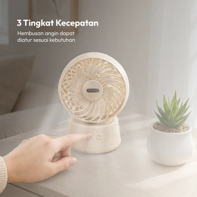 Gambar Memoo Kipas Angin Portable Rechargeable 1800 mAh - Putih