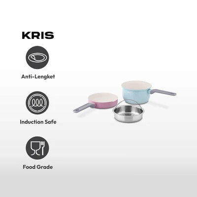 Gambar Kris Set 3 Pcs Piccolo Perlengkapan Masak - Biru/pink