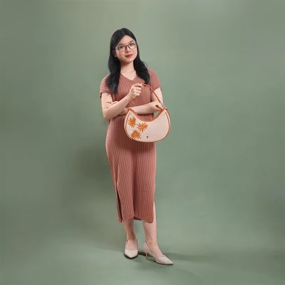 Gambar THYS Tas Bahu Woven Beach - Biru