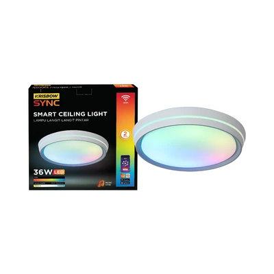 Gambar Krisbow Sync Lampu Langit-langit 36 Watt Rgbw - Multi Color