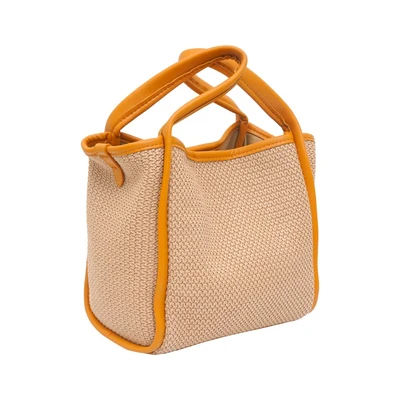 Gambar THYS Tas Selempang Woven Straw Medium - Cokelat