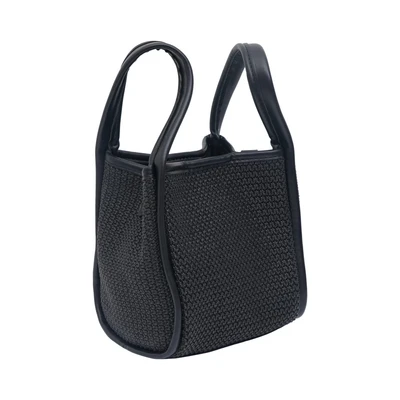 Gambar THYS Tas Selempang Woven Straw Small - Hitam