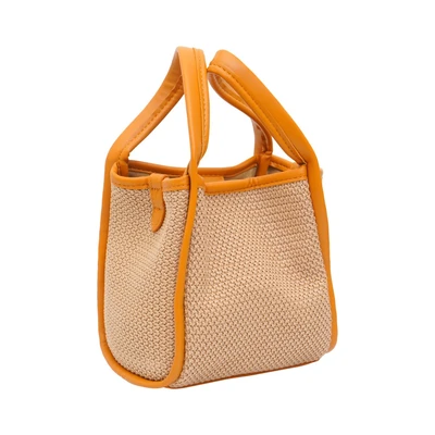 Gambar THYS Tas Selempang Woven Straw Small - Cokelat