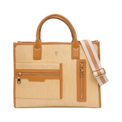 Gambar THYS Tas Tangan Shopper Woven Large - Cokelat