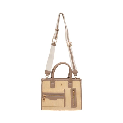Gambar THYS Shoppper Tas Tangan Woven Medium - Abu-Abu