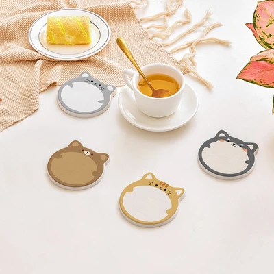 Gambar Ataru Tatakan Gelas Diatomite Kawai 10 cm Random