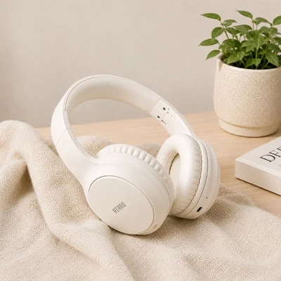 Gambar Ataru Headphone Bluetooth BT037NC - Krem Beige