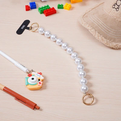 Gambar Ataru Gantungan Handphone Beads Bracelet - Putih Pearl