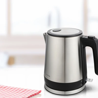 Gambar Kris Teko Listrik Stainless Steel 800 Watt 800 ml - Hitam