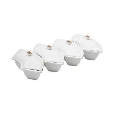 Gambar Appetite Jurin Mangkuk Saji Dengan Nampan 30.5 cm Set 10 pcs - Putih