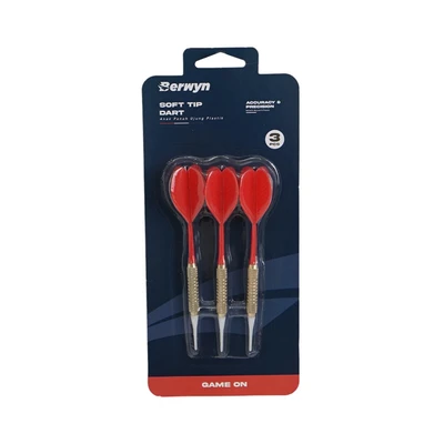Gambar Berwyn Set 3 Pcs Anak Panah Dart Soft Tip Plastik - Merah