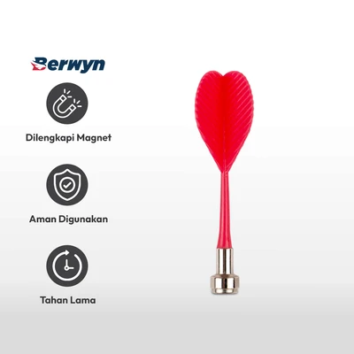 Gambar Berwyn Set 3 Pcs Anak Panah Dart Tip Magnet - Merah