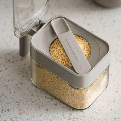 Gambar Picas Tempat Bumbu Dapur Kaca 300 ml - Abu-Abu