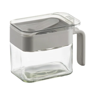 Gambar Picas Tempat Bumbu Dapur Kaca 300 ml - Abu-Abu