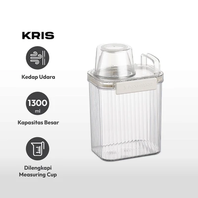 Gambar Kris Wadah Makanan Dengan Corong 1.3 Liter Transparan