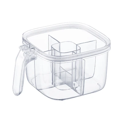 Gambar Kris Tempat Bumbu Dapur Plastik Multi Grid Transparan