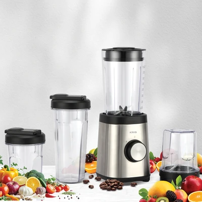 Gambar Kris Blender 2 in1 Stainless Steel 800 ml 320 watt - Hitam