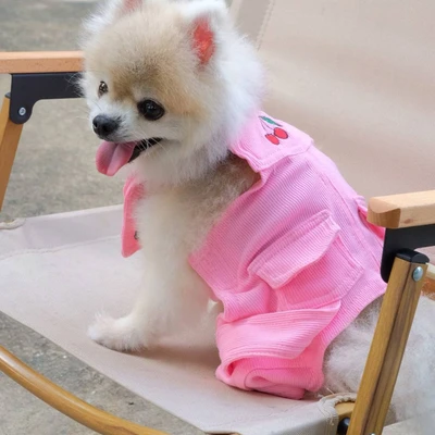 Gambar Doggy Dolly Ukuran S Baju Tank Jumper Anjing - Pink