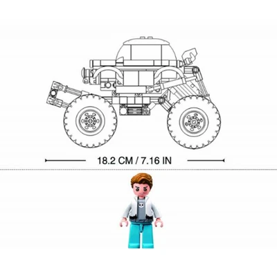 Gambar Sluban Set 264 Pcs Power Brick Offroad Vehicle Pull Back - Hijau