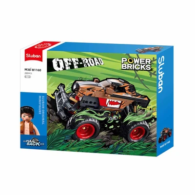 Gambar Sluban Set 269 Pcs Power Bricks Off Road M38-b1160 - Cokelat