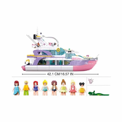 Gambar Sluban Set 1108 Pcs Girls Dream Yacht M38-b1167 - Ungu/pink