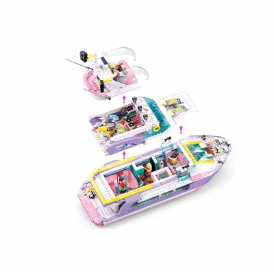 Gambar Sluban Set 1108 Pcs Girls Dream Yacht M38-b1167 - Ungu/pink