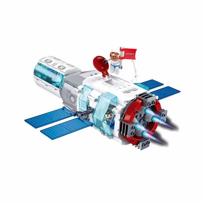 Gambar Sluban Set 286 Pcs Space Station M38-b1198 - Putih/biru