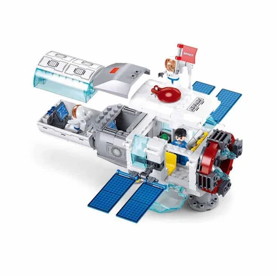 Gambar Sluban Set 286 Pcs Space Station M38-b1198 - Putih/biru