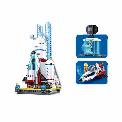 Gambar Sluban Set 292 Pcs Dream Launch Center M38-b1199 - Putih